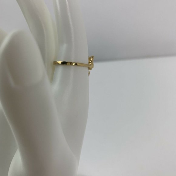 Vintage Gold Tone Cat Figural Sitting 3D Ring - Picture 3 of 6